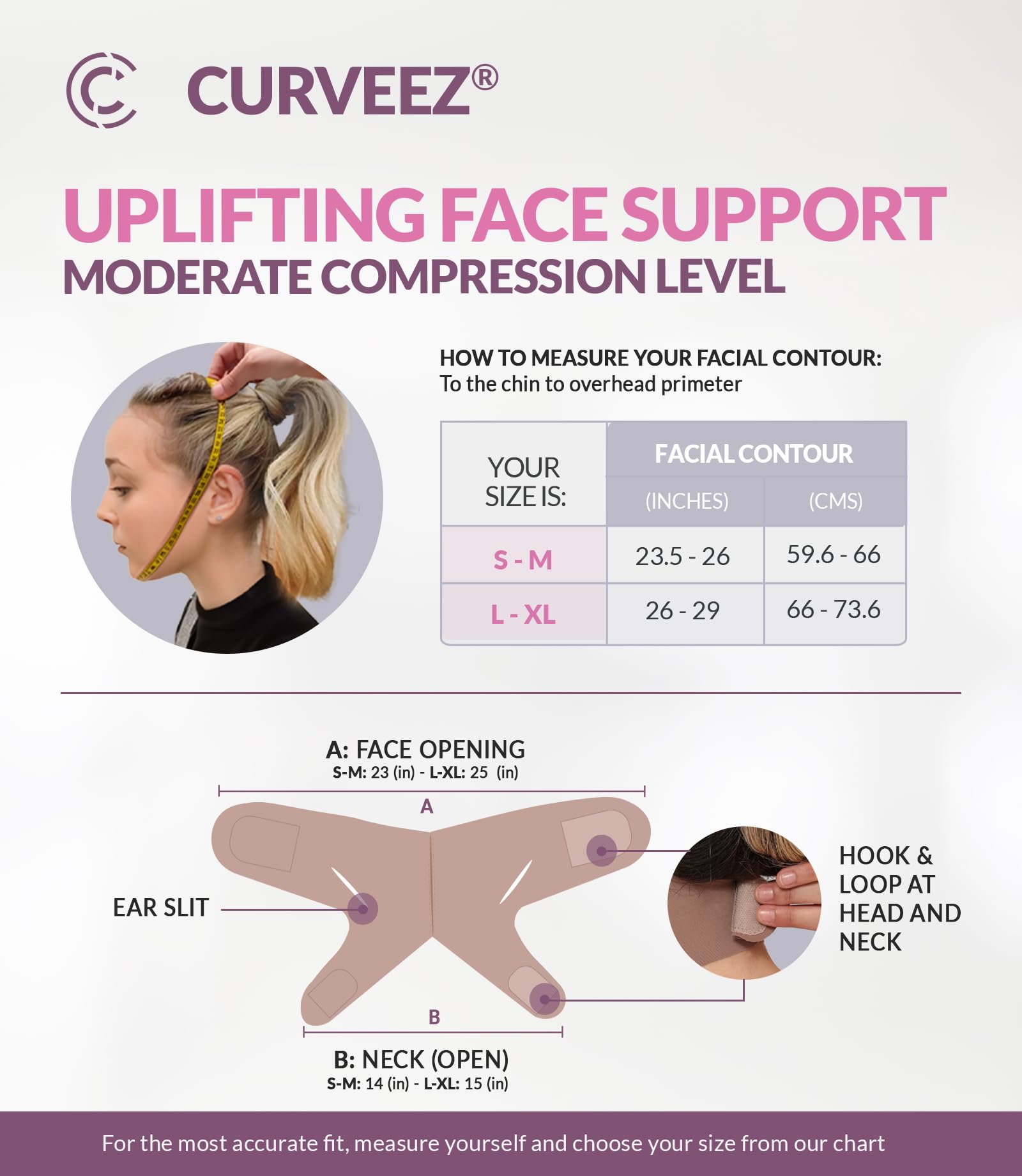 CURVEEZ mentonniere post-chirurgie assure un maintien confortable pendant le repos