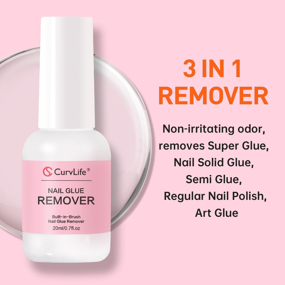 CurvLife brosse précision et applicateur, retrait précis des ongles.