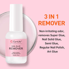 CurvLife brosse précision et applicateur, retrait précis des ongles.