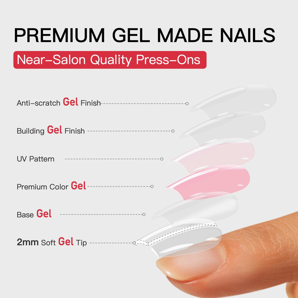 Curvlife building gel finish supports durable daily wear during activities.