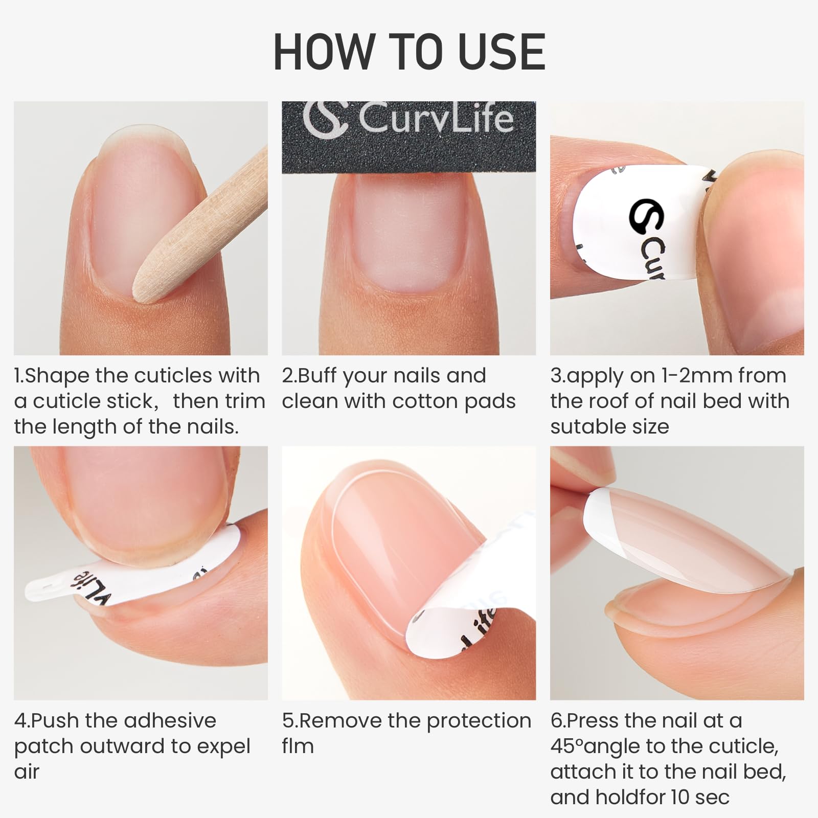 Curvlife CareHold – pose rapide et bords nets grâce au film séparateur.