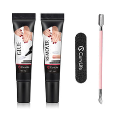 CurvLife colle ongles semi-solide: fixation rapide sans UV et tenue possible