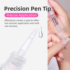 CurvLife dissolvant adhésifs résidus zéro pour ongles propres.
