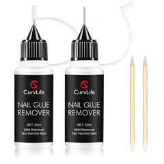 Curvlife dissolvant colle ongles 20ml, pratique et rapide pour enlever les adhésifs.