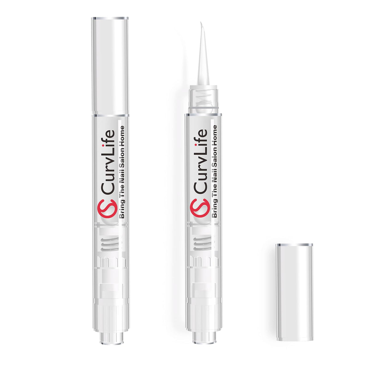 CurvLife dissolvant pour colle d’ongles, stylo précision et application ciblée.