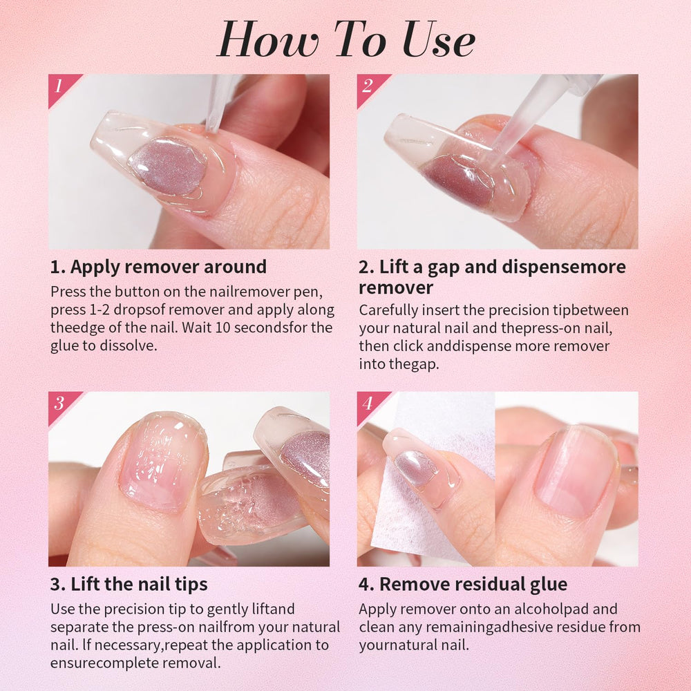 CurvLife dissolvant ongles sans acétone, formule douce.