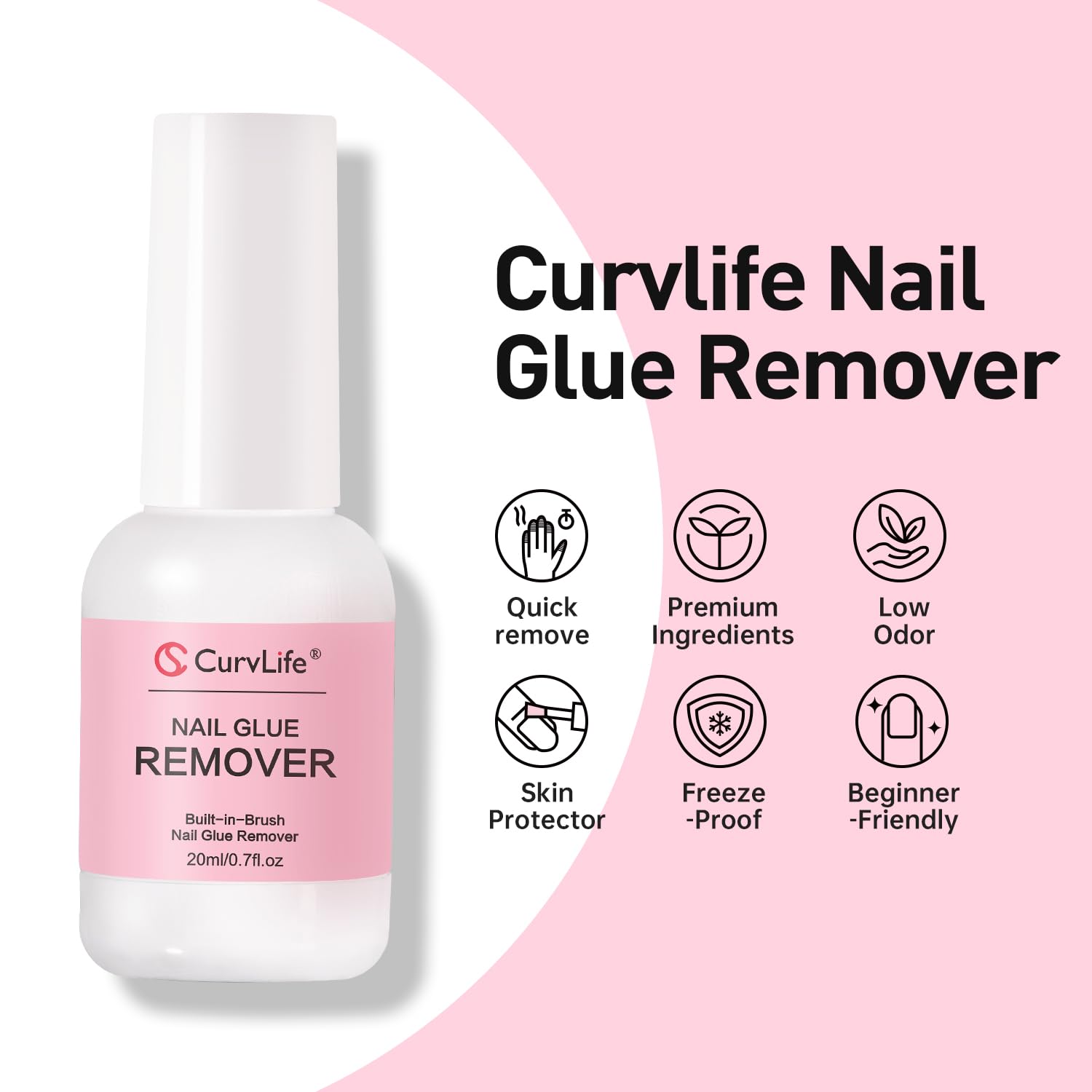 CurvLife emballage compact et outil élégant pour soins des ongles.