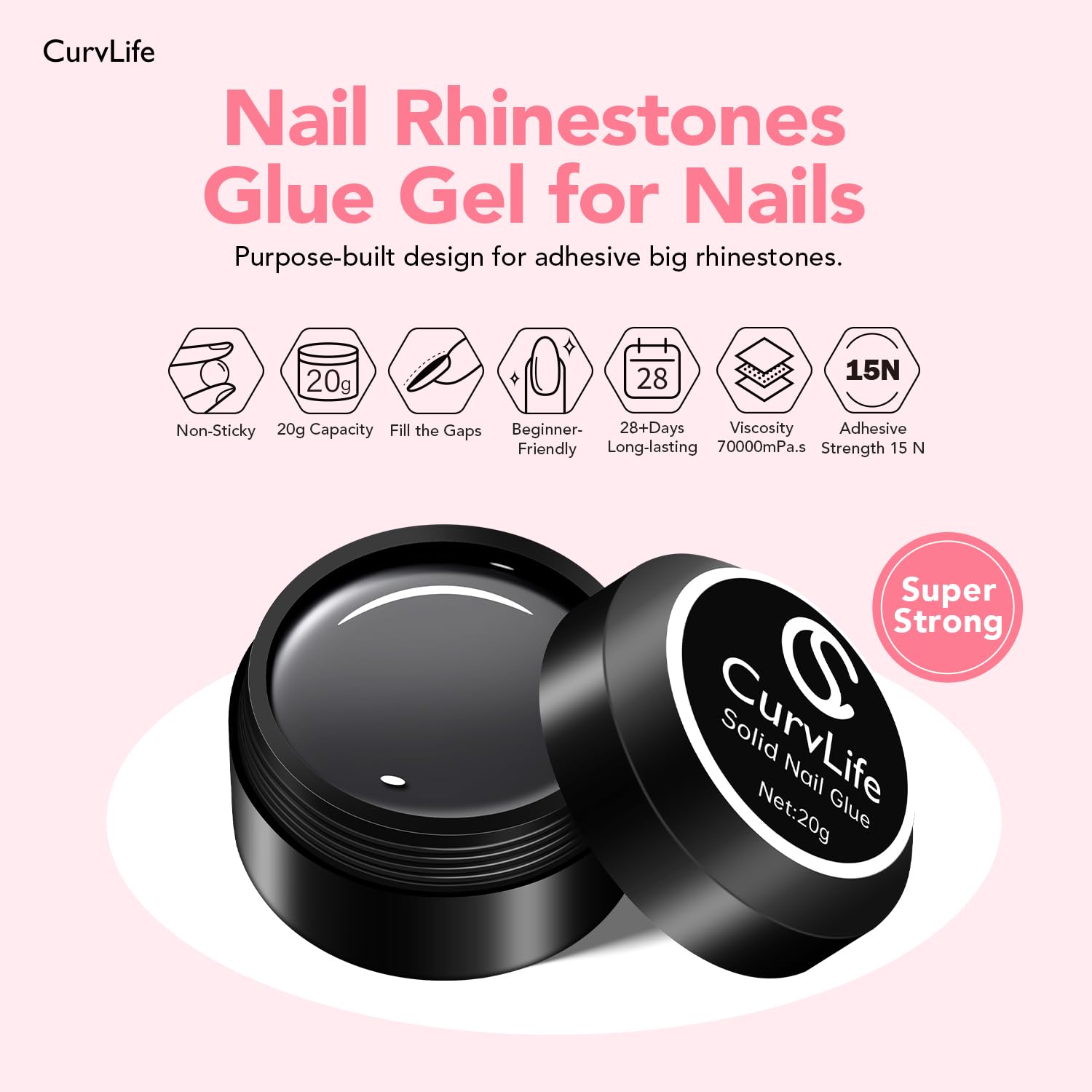Curvlife embouts ongles pleine couverture, finition homogène.