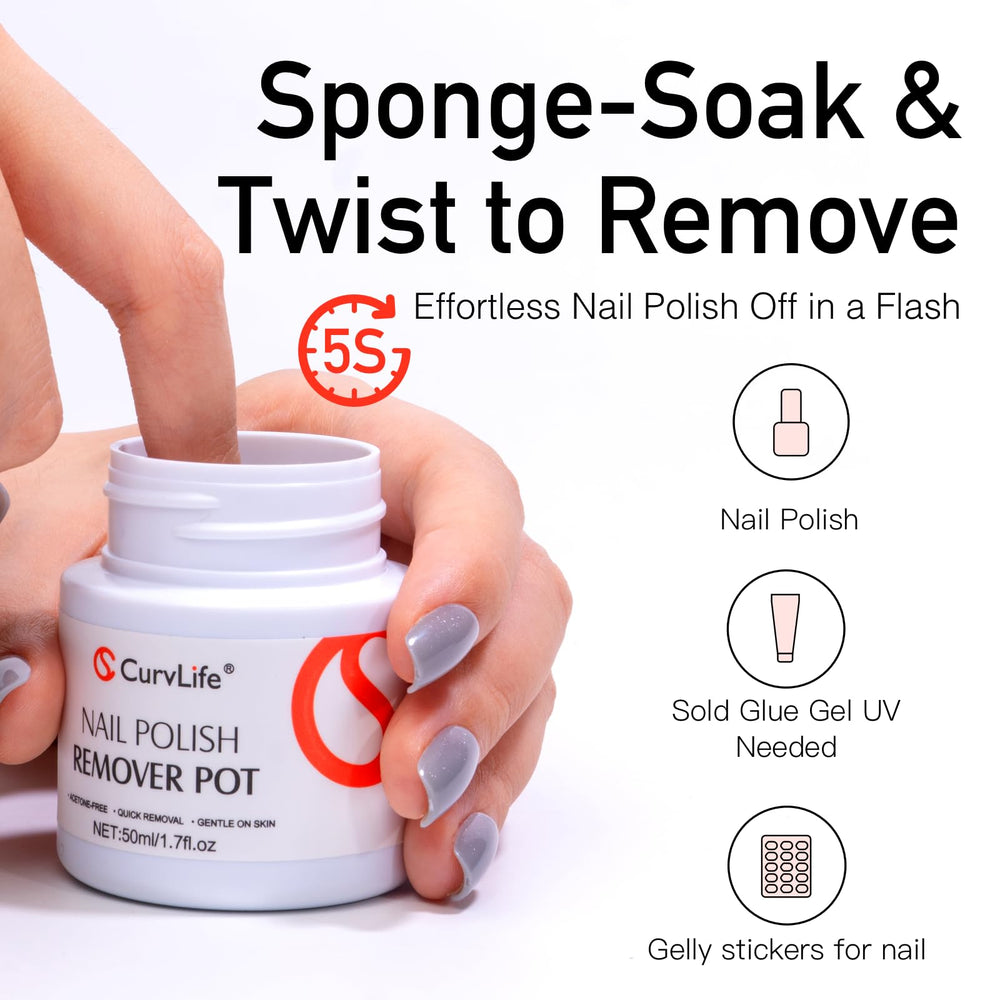CurvLife éponge-applicateur ergonomique pour un retrait précis et sans effort.