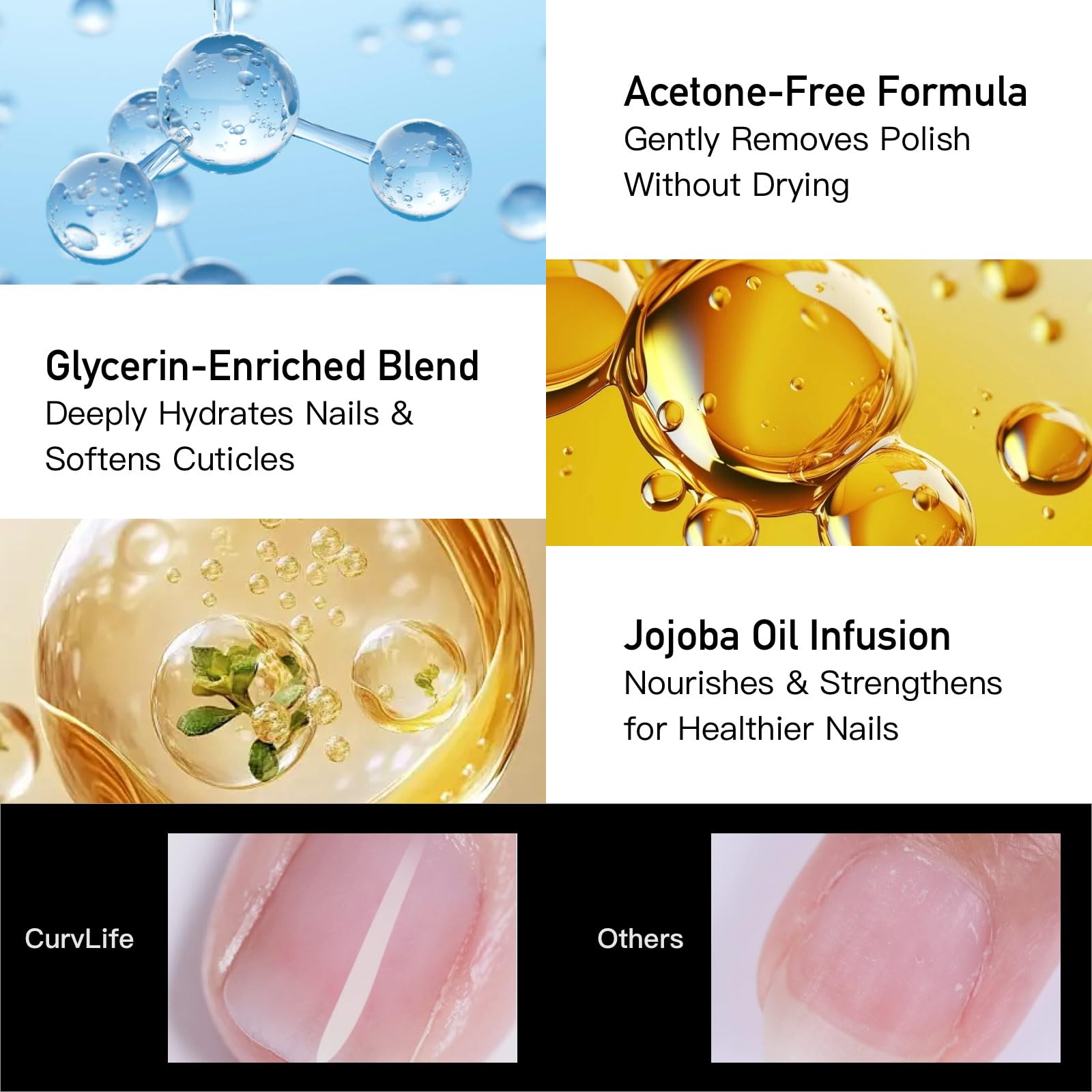 CurvLife formule hypoallergénique et pH équilibré, adaptée aux peaux sensibles.