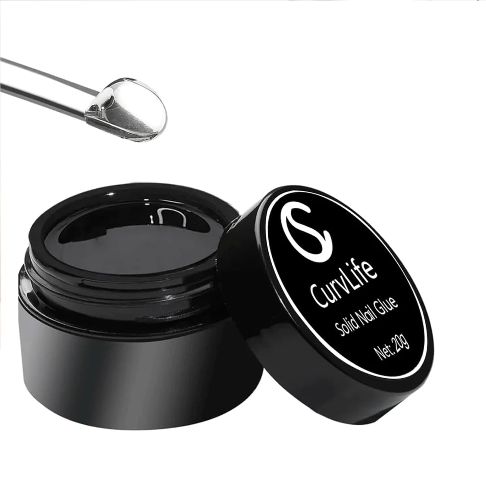 Curvlife gel solide, adhérence fiable pour ongles press-on.