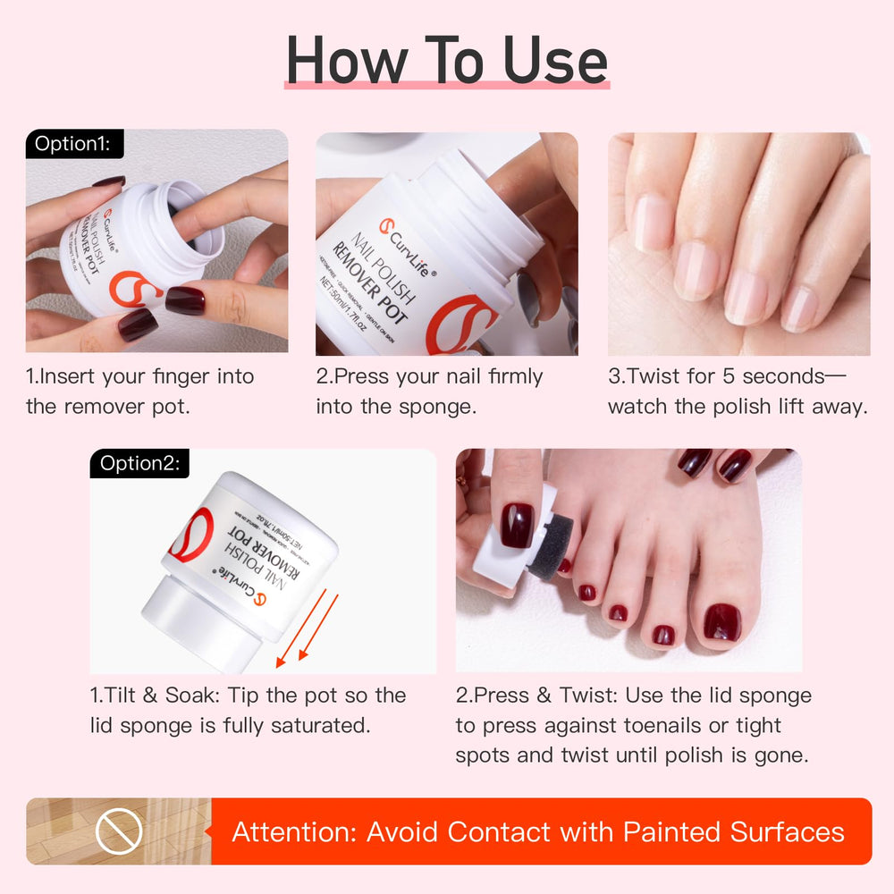CurvLife guide illustré pour préparer et nettoyer la manucure à la maison.