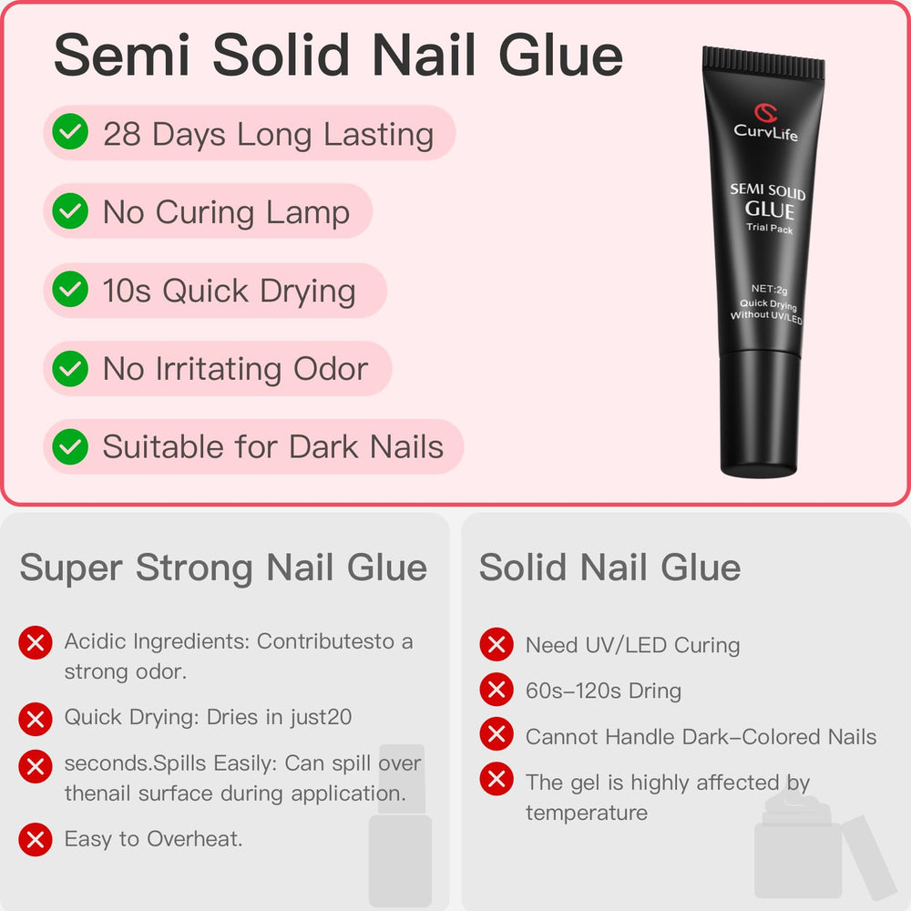 CurvLife kit-cinq-tubes-colle-ongles : pratique pour tous.