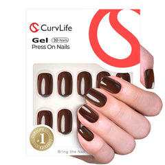 Curvlife kit complet d’ongles presse-on 30 pièces, rangement pratique.