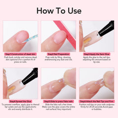 CurvLife ongles artificiels à poser: application facile et résultat soigné