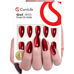 CurvLife ongles gel amande à poser, finition lisse et durable.