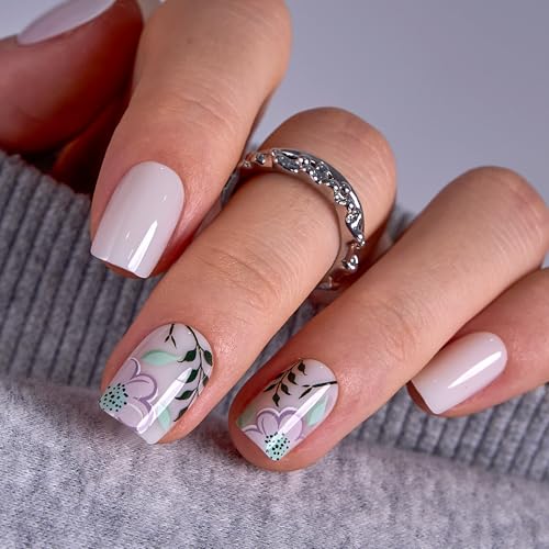Curvlife onglets design-fleurs: fini salon à domicile élégant et rapide