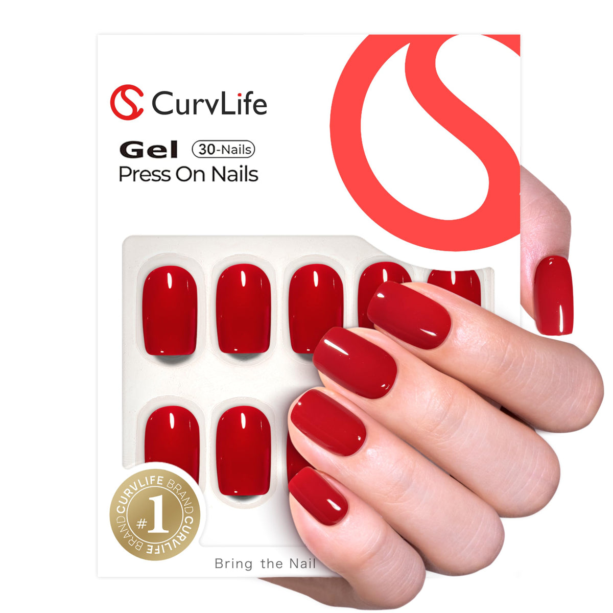 Ongles CurvLife gel press-on ensemble prêt à poser et pratique