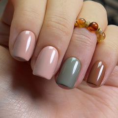 CurvLife ongles nude adhésifs couleurs multicolores fini glossy