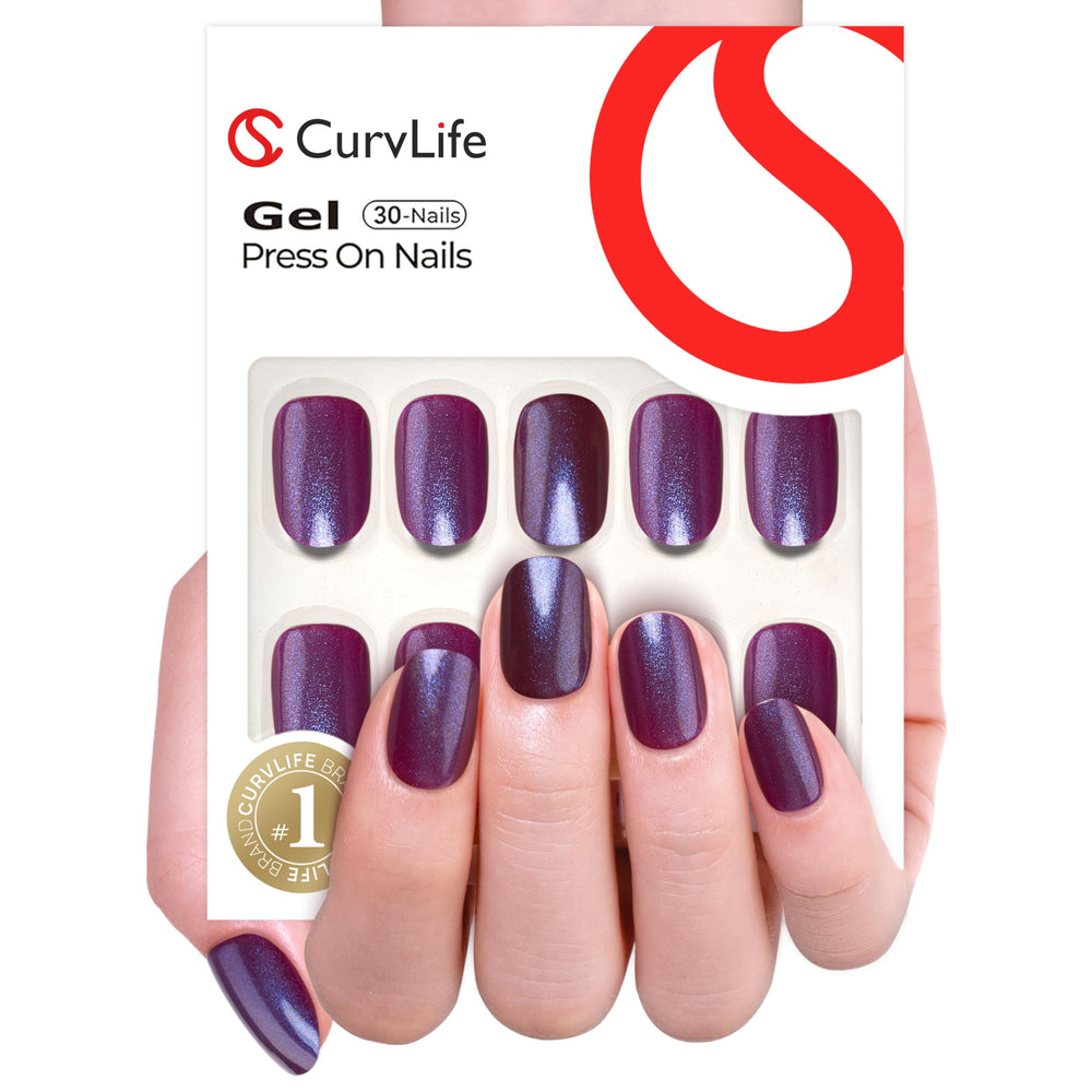 Curvlife ongles press-on design abricot pour une finition douce et naturelle.