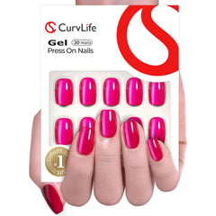 CurvLife onglets autocollants design abricot, pose rapide pour une manucure chic
