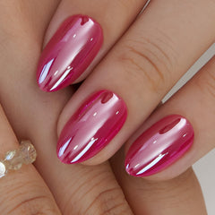Ongles presse Curvlife design abricot gloss: look glamour et fini brillant.