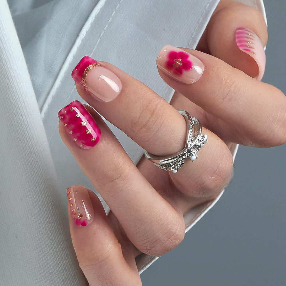 Curvlife ongles-presse abricot-design : look elegant et tenue durable au quotidien.
