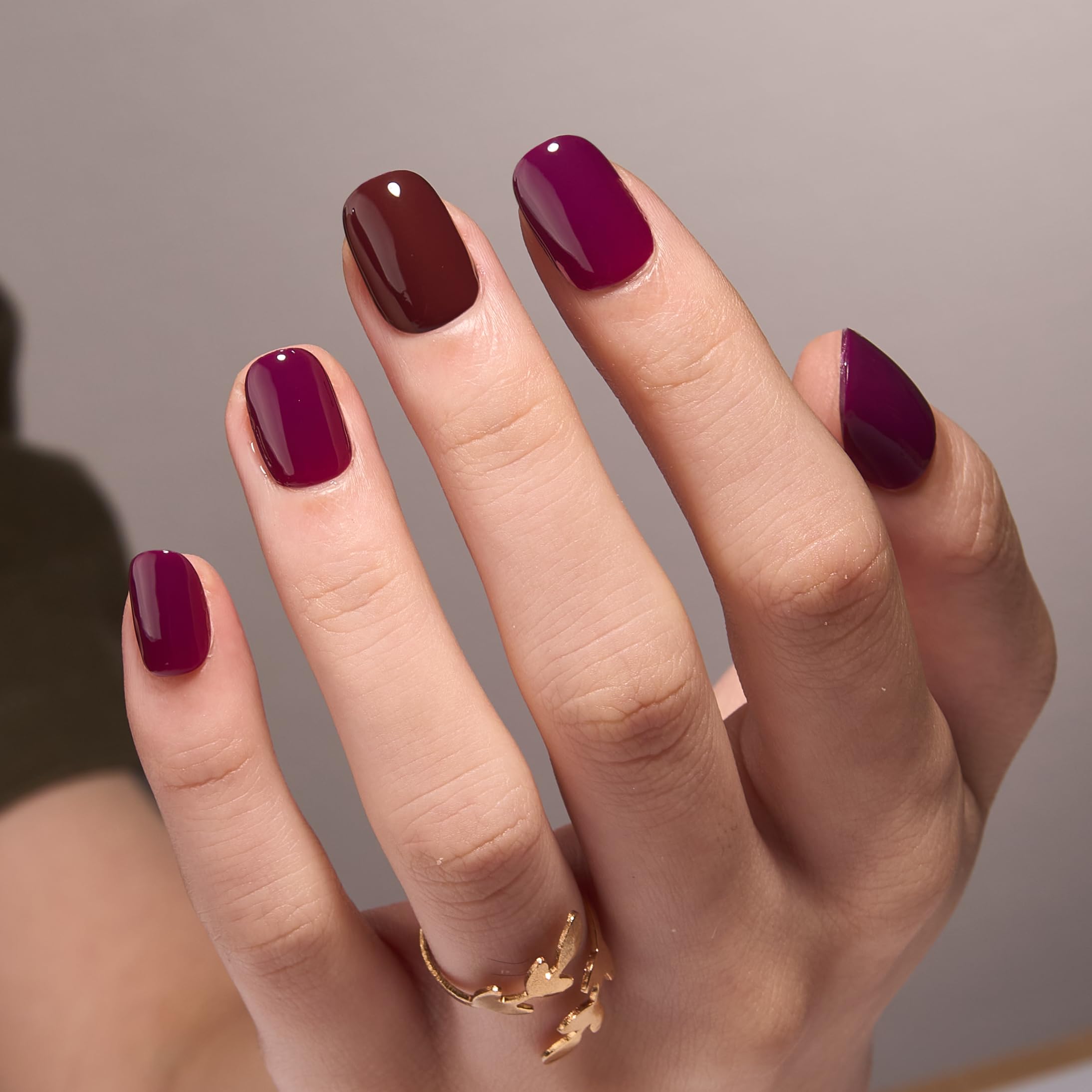 Curvlife pose ongles avec adhésifs et colle pour fixation fiable