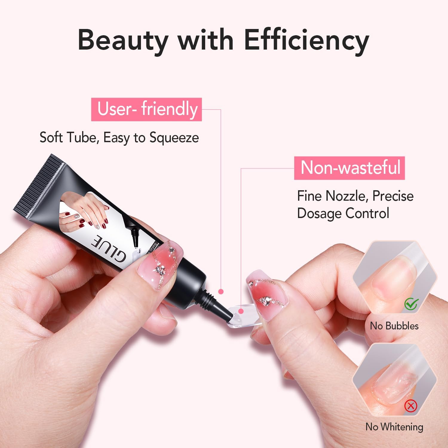 CurvLife pousse-cuticule inclus: outil pratique pour préparer les ongles