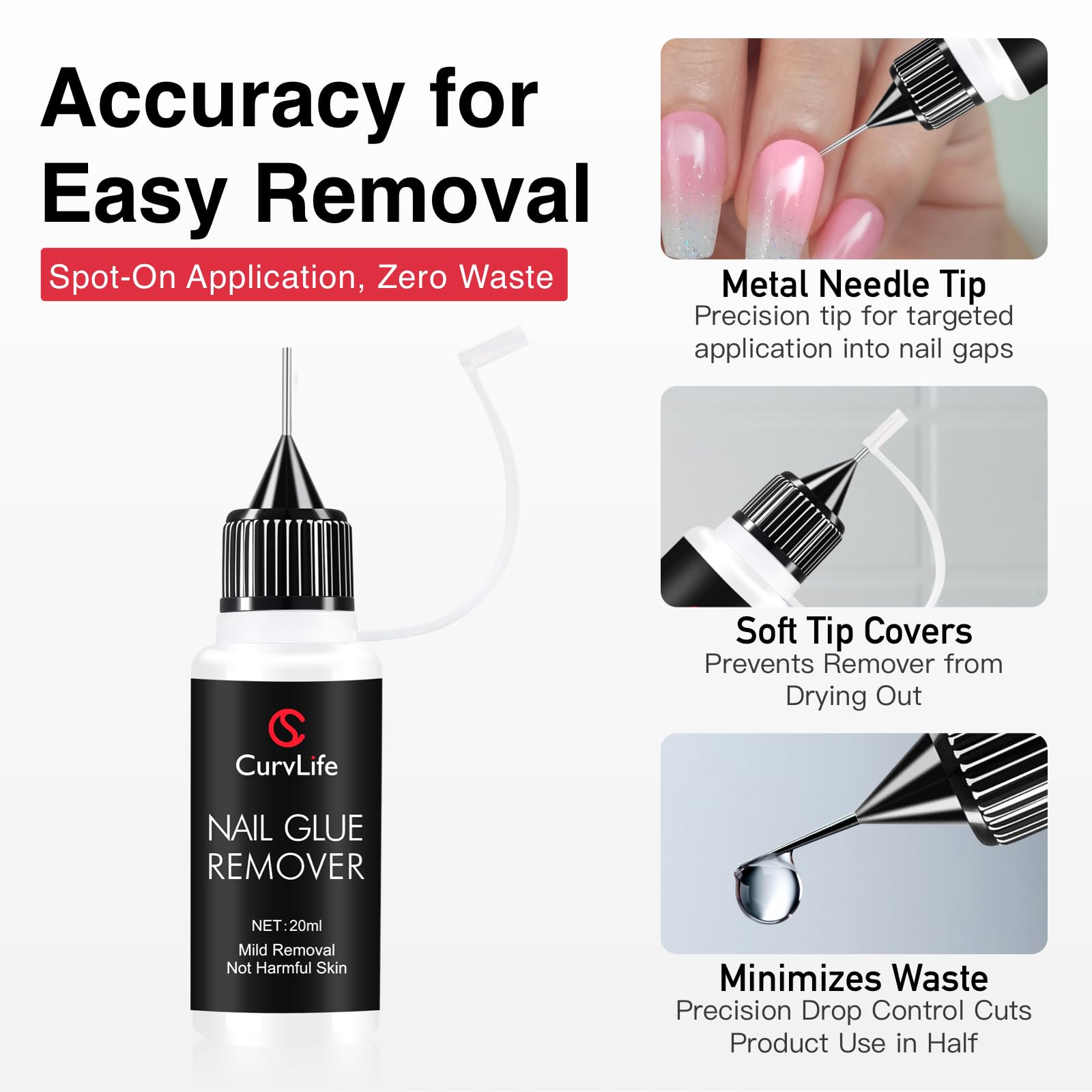 CurvLife flacon 20 ml prêt pour voyage et retouches.