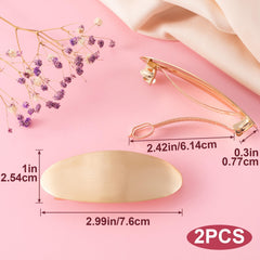 CustomyLife barrette oval en métal argenté, touche chic et facile à ranger.