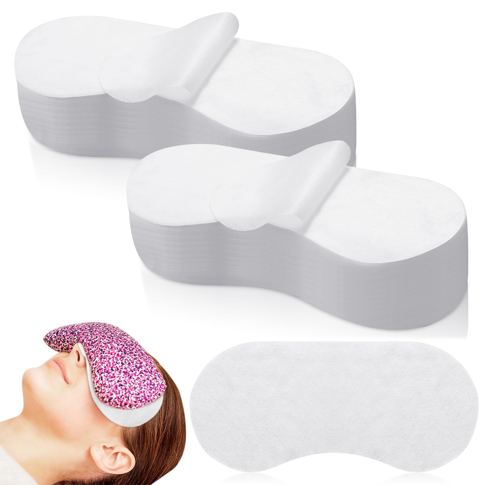 Couvercles oculaires jetables Cutecrop en coton, douceur hypoallénique pour spa