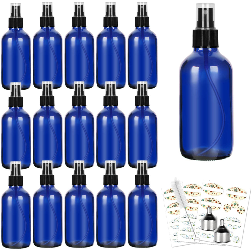 CycleMore: bouteille en verre bleu 120 ml prête pour huiles essentielles et parfums.