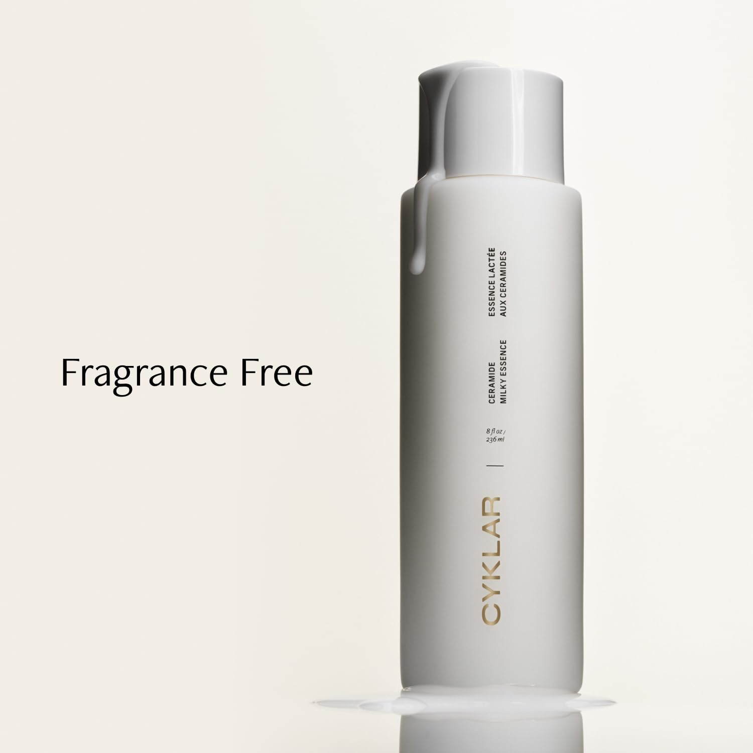 CYKLAR Ceramide Milky Essence, absorption rapide, peau douce sans fini gras.