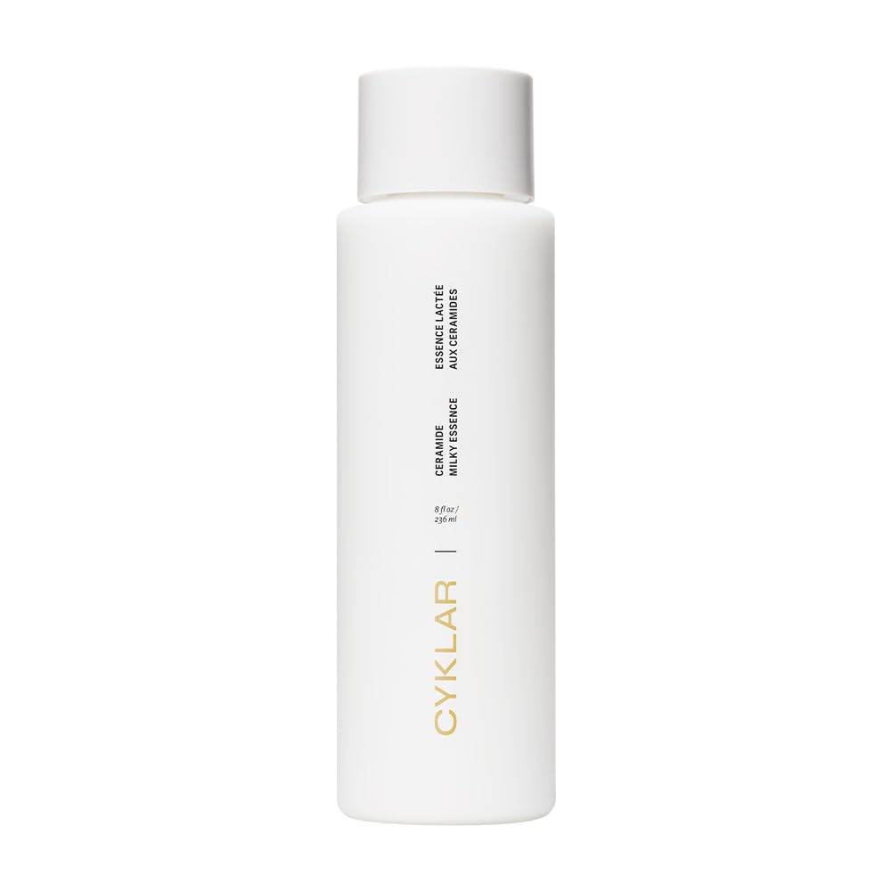 CYKLAR Ceramide Milky Essence, bouteille hydratante adaptée aux peaux sensibles.