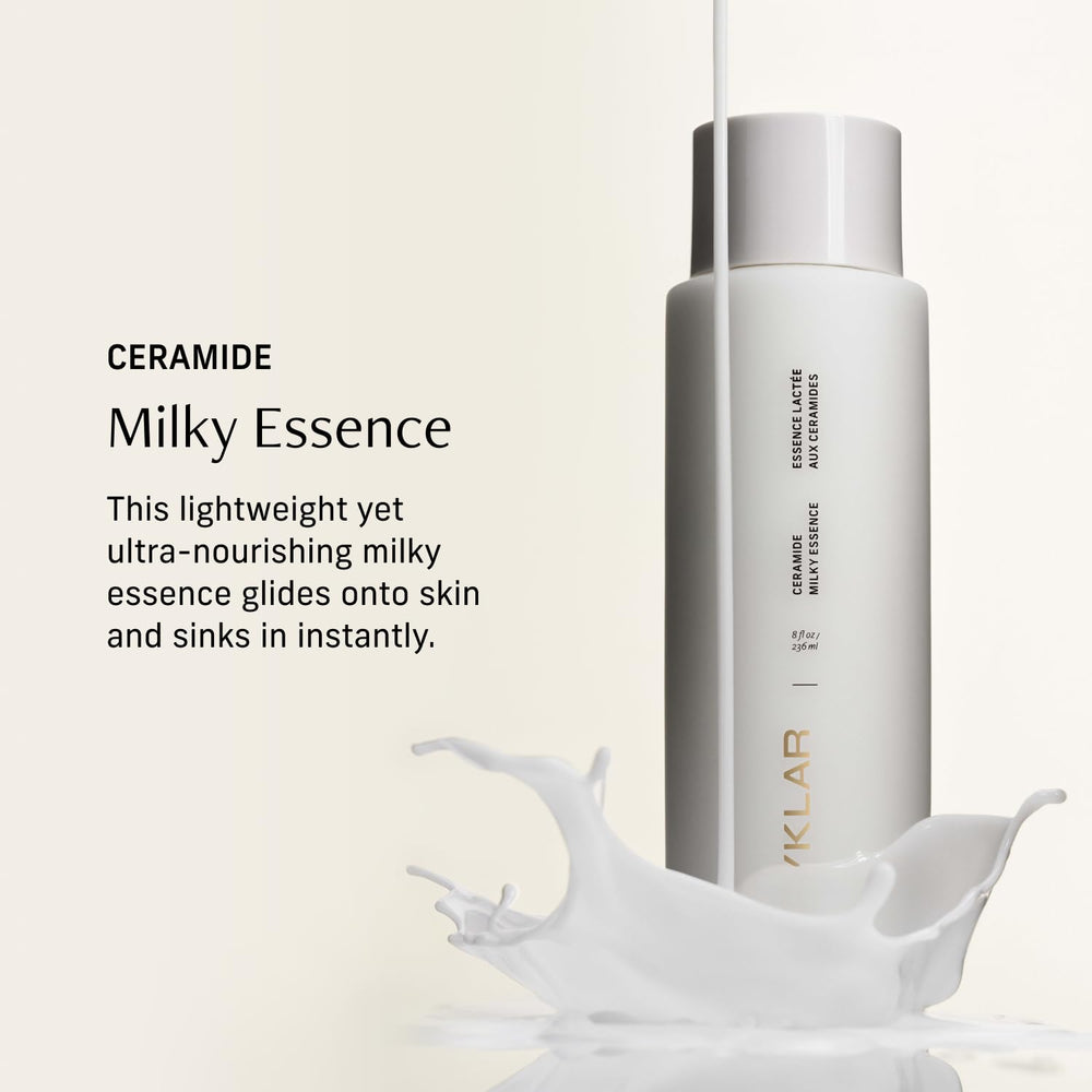 CYKLAR Ceramide Milky Essence, texture-lait-legere, hydratation rapide pour peau sensible.