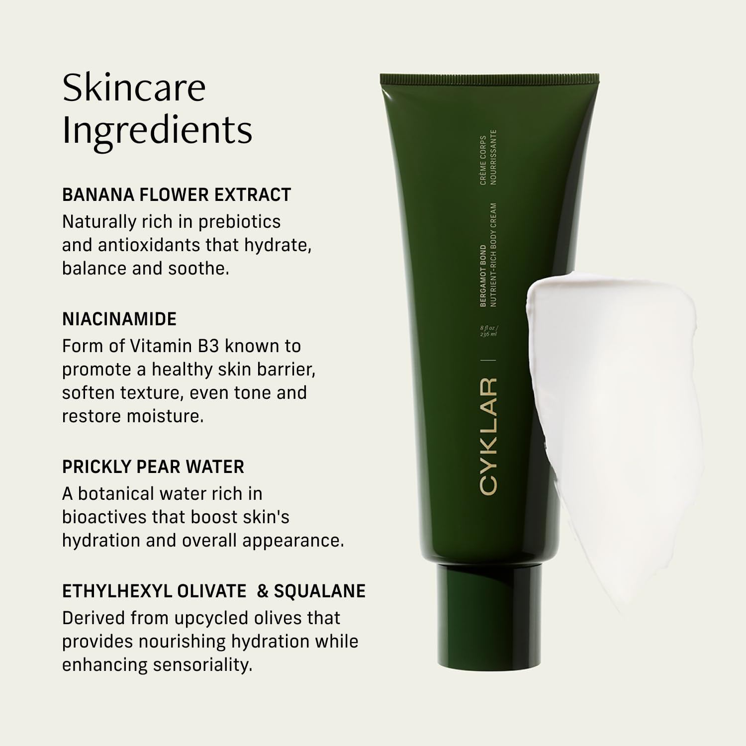 CYKLAR Crème Corps Bouteille 8 oz – format pratique à la maison et en déplacement