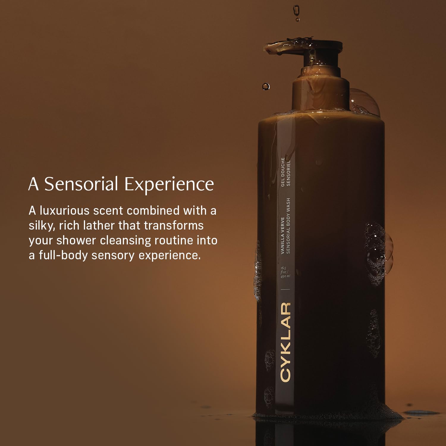CYKLAR Sensorial Bain-Corps: emballage luxueux prêt à sublimer la routine douche.