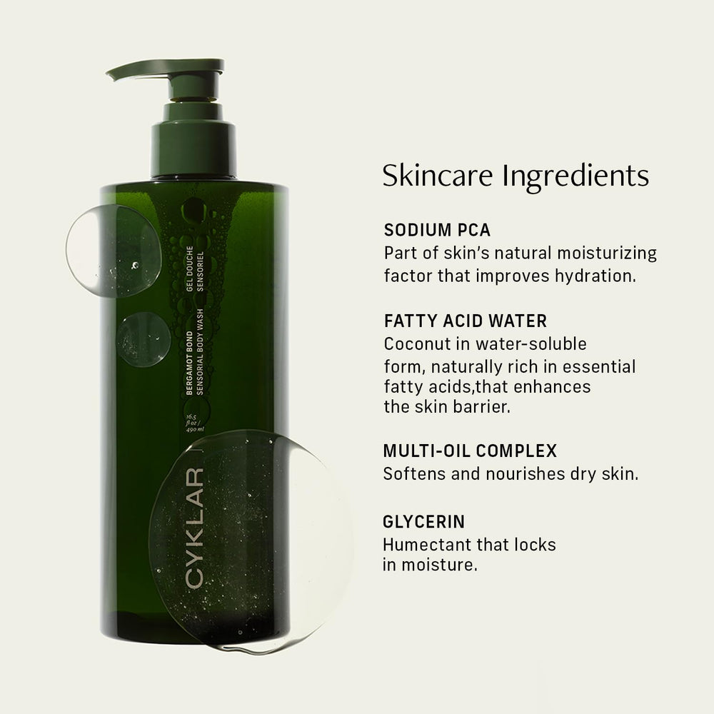 CYKLAR Gel Douche Sensoriel: expérience de douche luxueuse et généreuse en mousse.