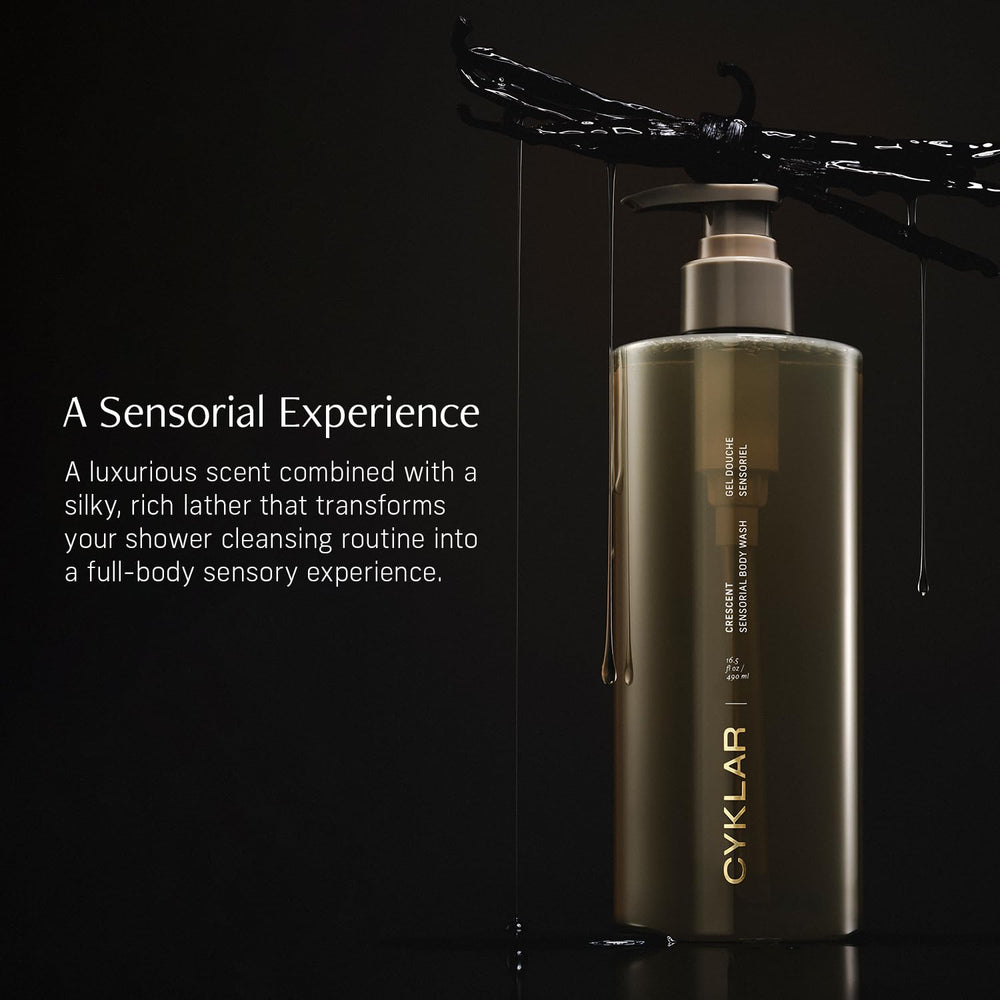CYKLAR Sensorial Body Wash: rituel quotidien de soin, moment bien-être dans la douche.