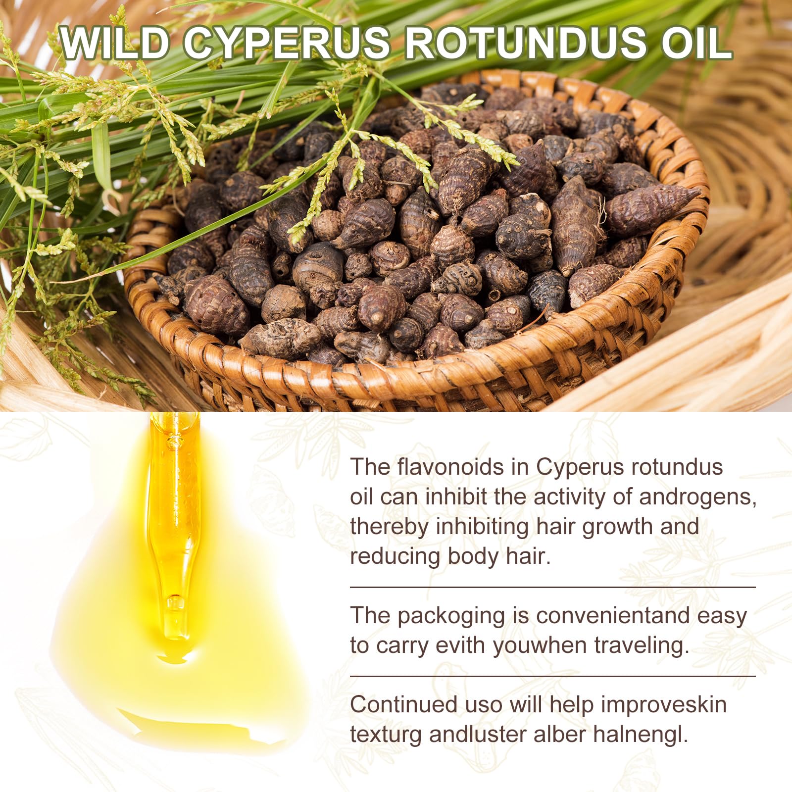 Cyperus Rotundus huile, hydratation quotidienne de la peau