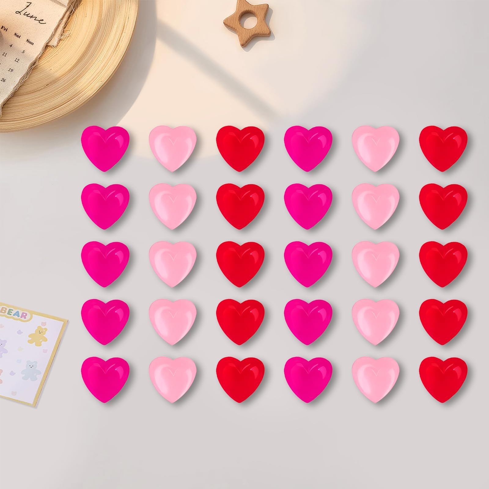 CYUXING clip coeur strass mini rose, parfait pour fêtes et occasions spéciales.