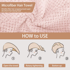 Serviette microfibre CZZXI rose, idéale pour réduire les frisottis