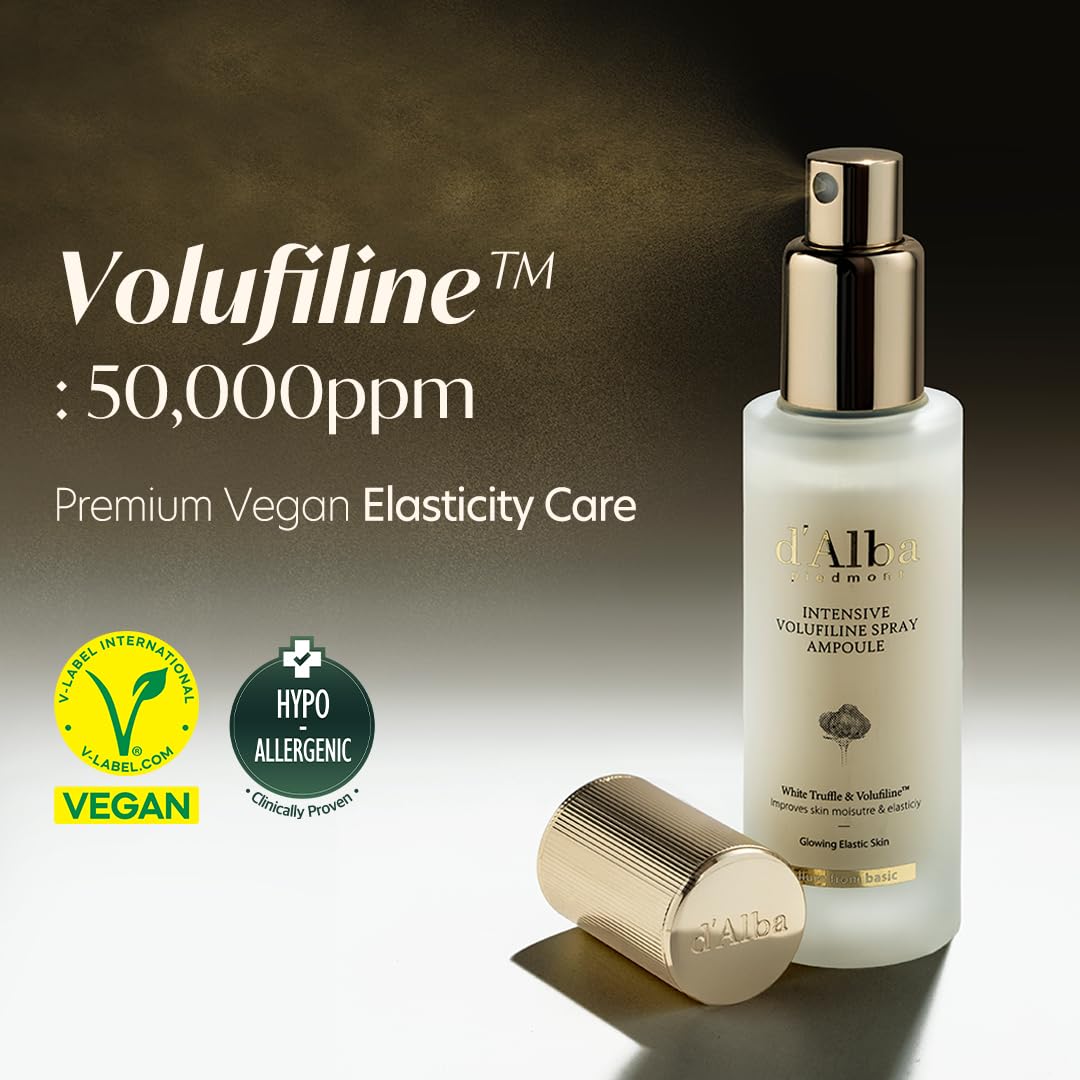 d-alba piedmont Spray Ampoule brume fine pour une application rapide et hydratante.