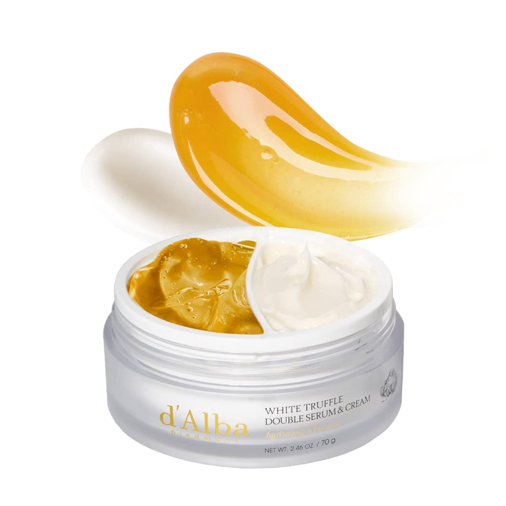 d'alba Piedmont Double Sérum Crème – duo soin 2 en 1 pour peau équilibrée.