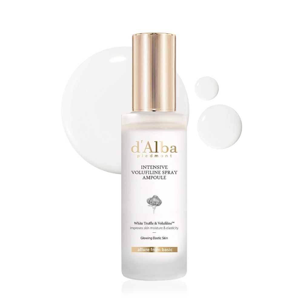 d-alba piedmont Intensive Vegan Volufiline Spray Ampoule, bouteille prête pour hydratation ciblée et revitalisante.