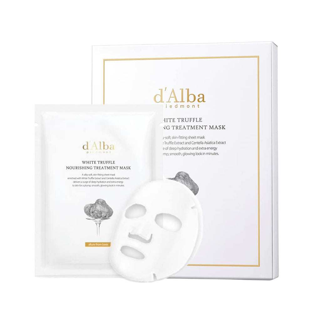 Emballage élégant du masque nourrissant D'alba Piedmont à la truffe blanche.