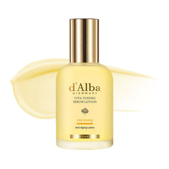 d'alba Piedmont Sérum-Lotion Truffe Blanche dans la bouteille, hydratation légère pour peau douce.
