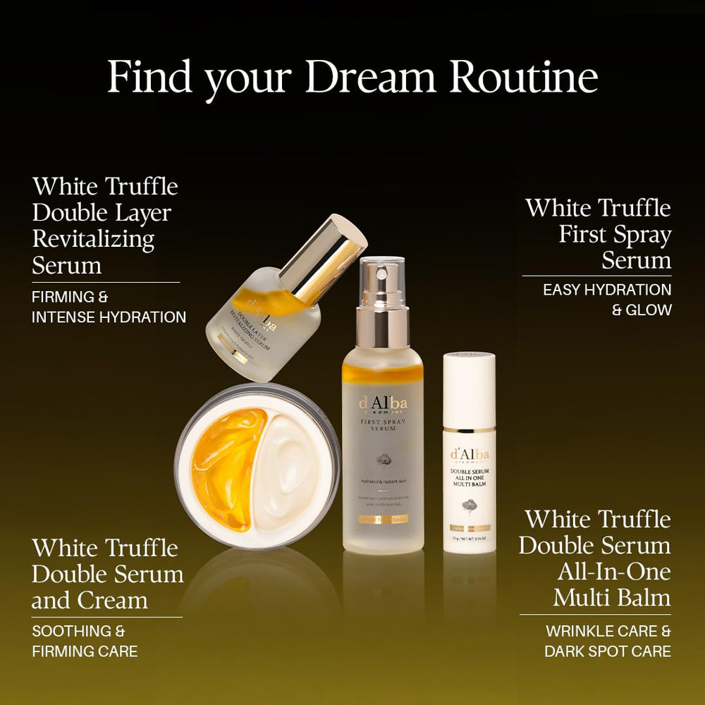 Routine quotidienne simplifiée avec d'alba Piedmont pour une peau revitalisée.