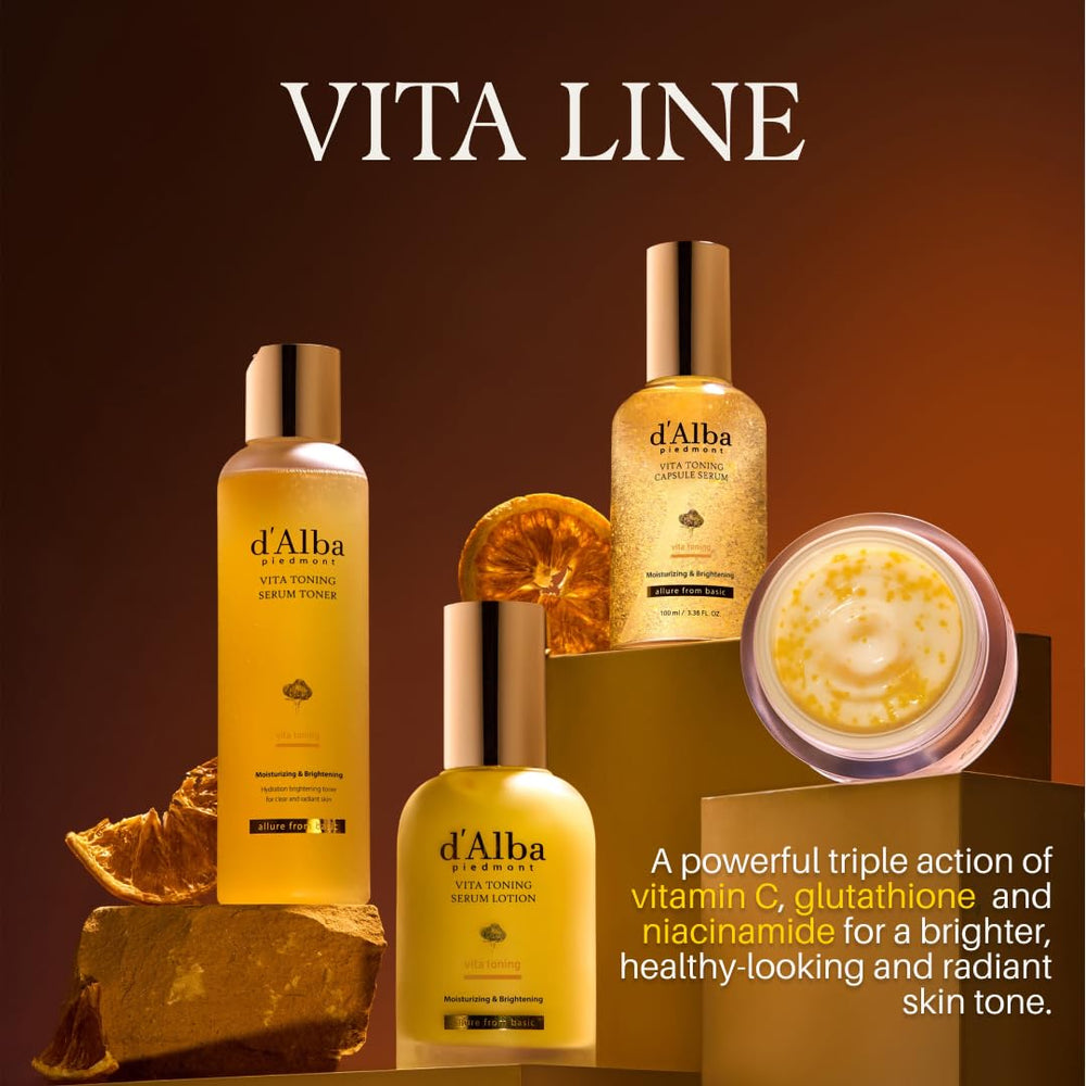 d'alba Piedmont texture légère et absorption rapide du tonique-serum.